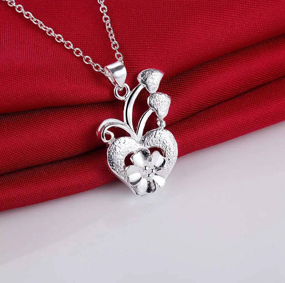High Quality 925 Sterling Silver Necklace Pendant Chain For Women Exquisite Student Girlfriend Jewelry Accessories Gifts