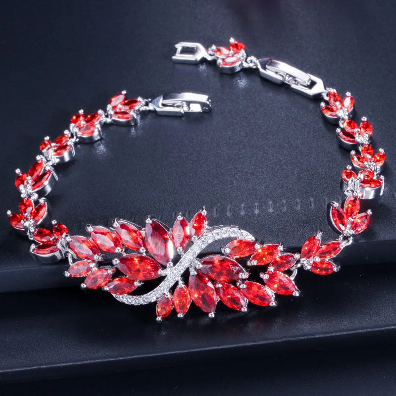 ThreeGraces Luxury Shiny Blue Zirconia Bridal Wedding Bracelet for Women Fashion Elegant Banquet Evening Party Jewelry BR304