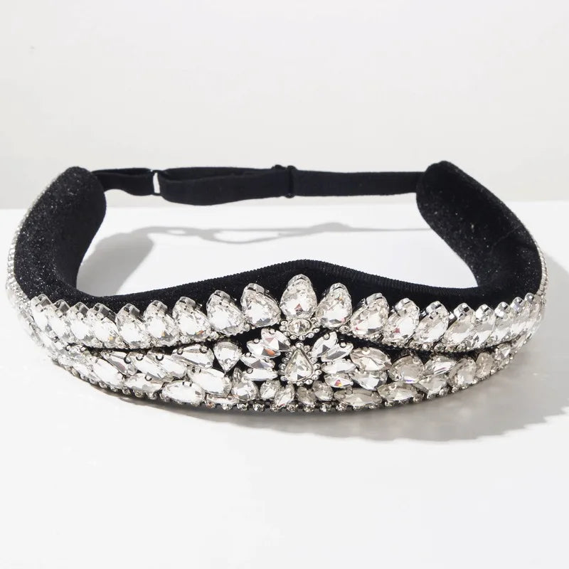 Baroque Rhinestones Hair Accessories Dinner Party Light Luxury Fashion Jewelry Elegant Shiny Exquisite Versatile Hairband