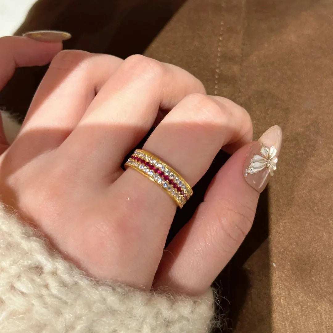New 925 Sterling Silver Ring Heart Adjustable Simplicity Fashion Exquisite Student Girlfriend Jewelry Accessories Wedding Party