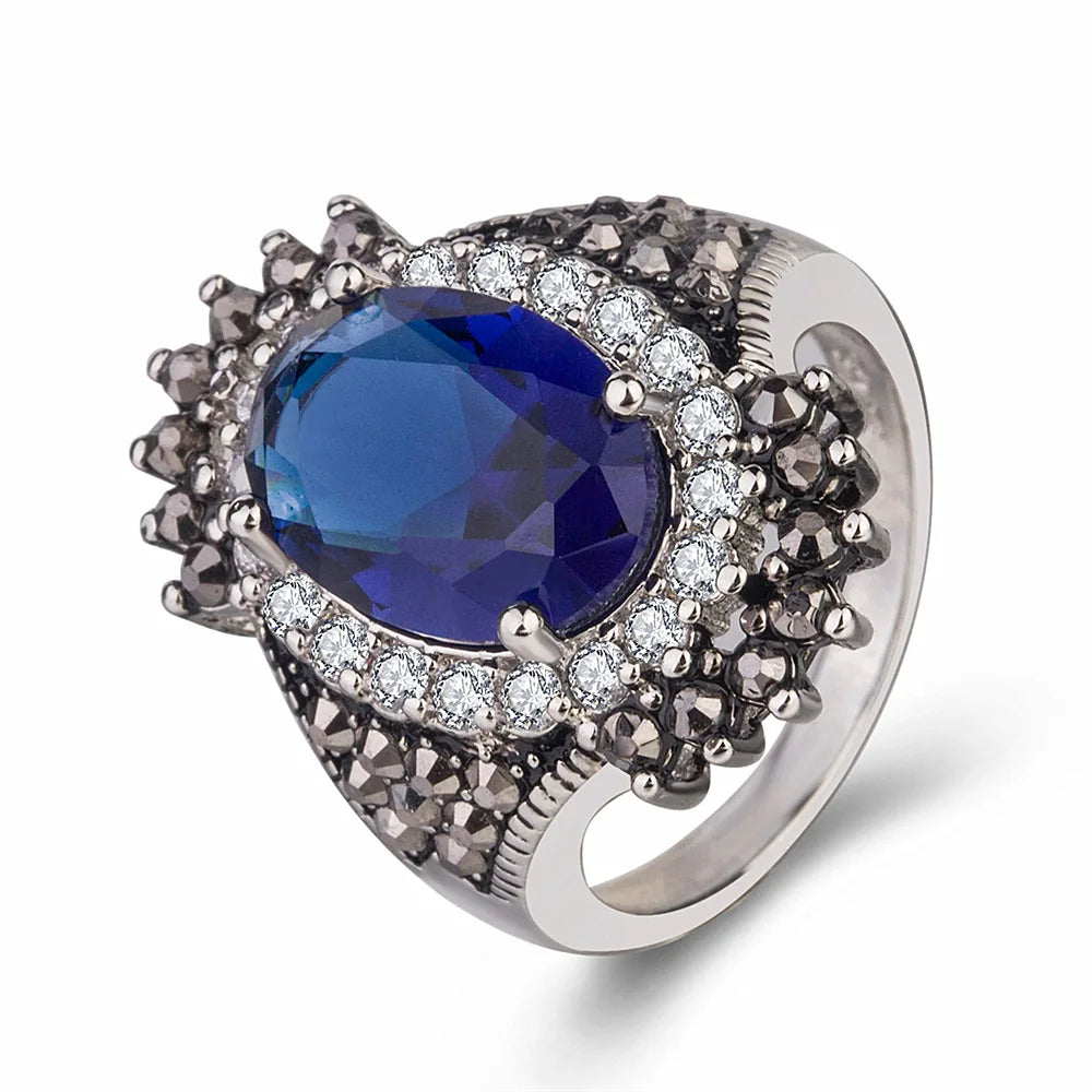Big 925 Sterling Silver Vintage Women Ring Simplicity Fashion Exquisite Student Girlfriend Jewelry Accessories Wedding Party