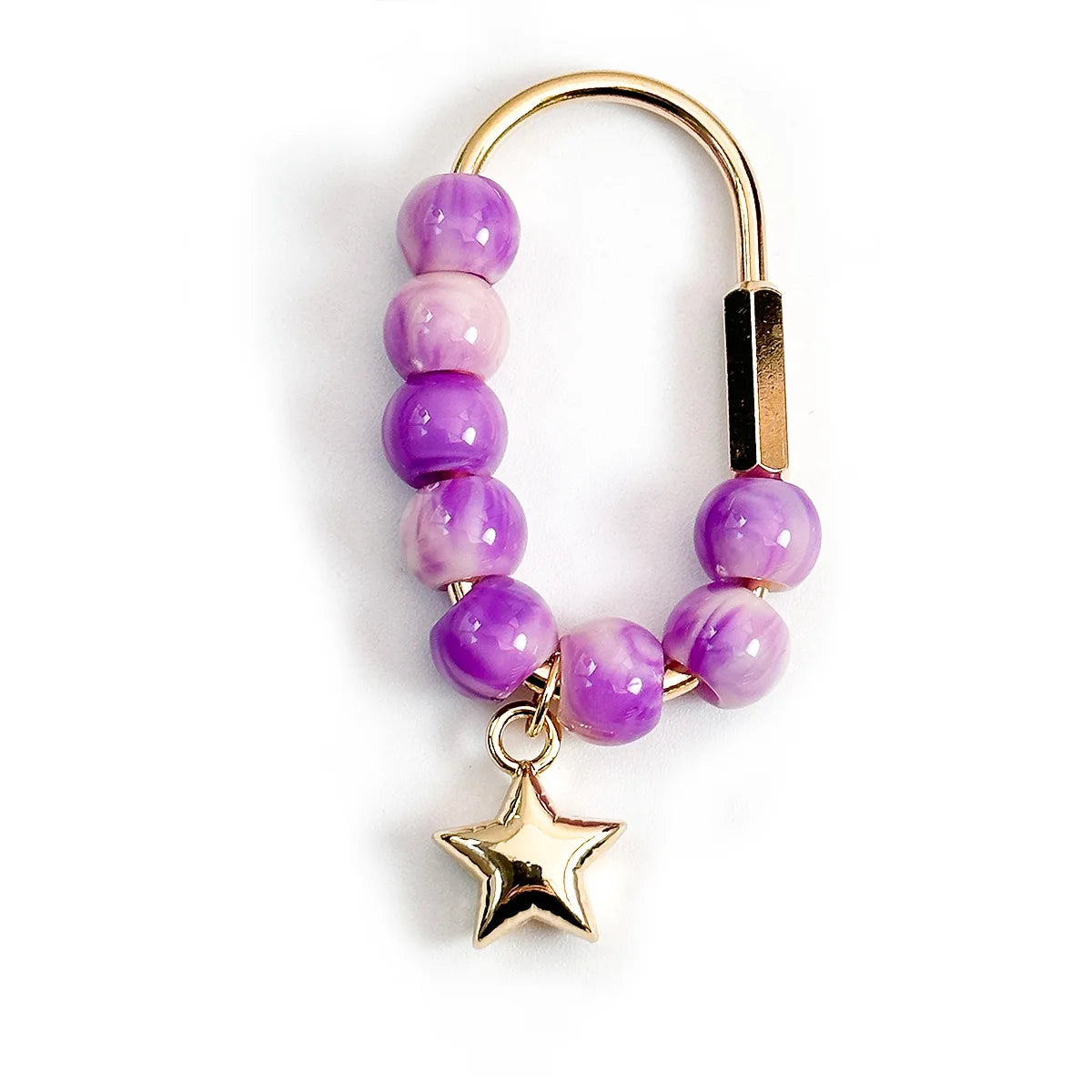 Multicolor Bead Key Chain with Heart Star Pendant Cute Aesthetic Handbag Charm Trendy Car Keys Holder Ladies Daily Decor
