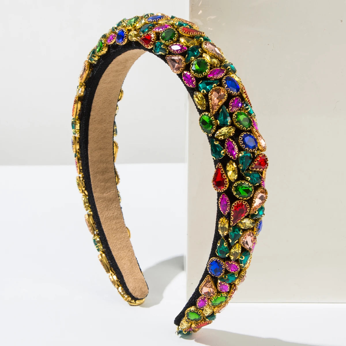 Cross border New Fashionable Baroque Headband Full Diamond Color blocked Heavy Industry Gorgeous Ball Headband for Women