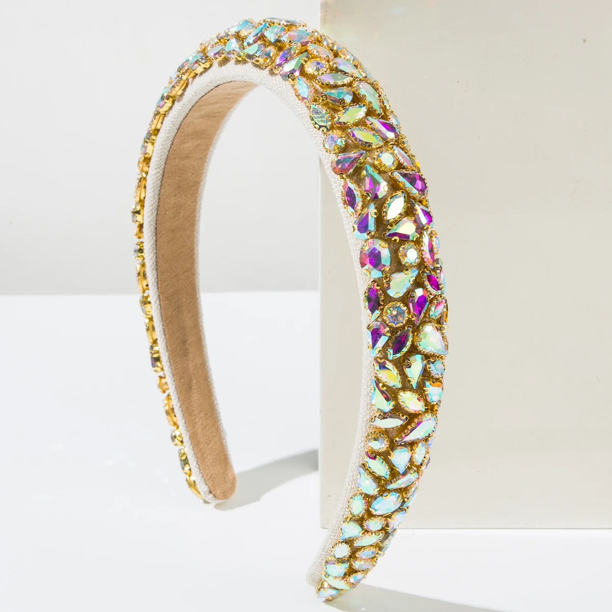 Cross border New Fashionable Baroque Headband Full Diamond Color blocked Heavy Industry Gorgeous Ball Headband for Women