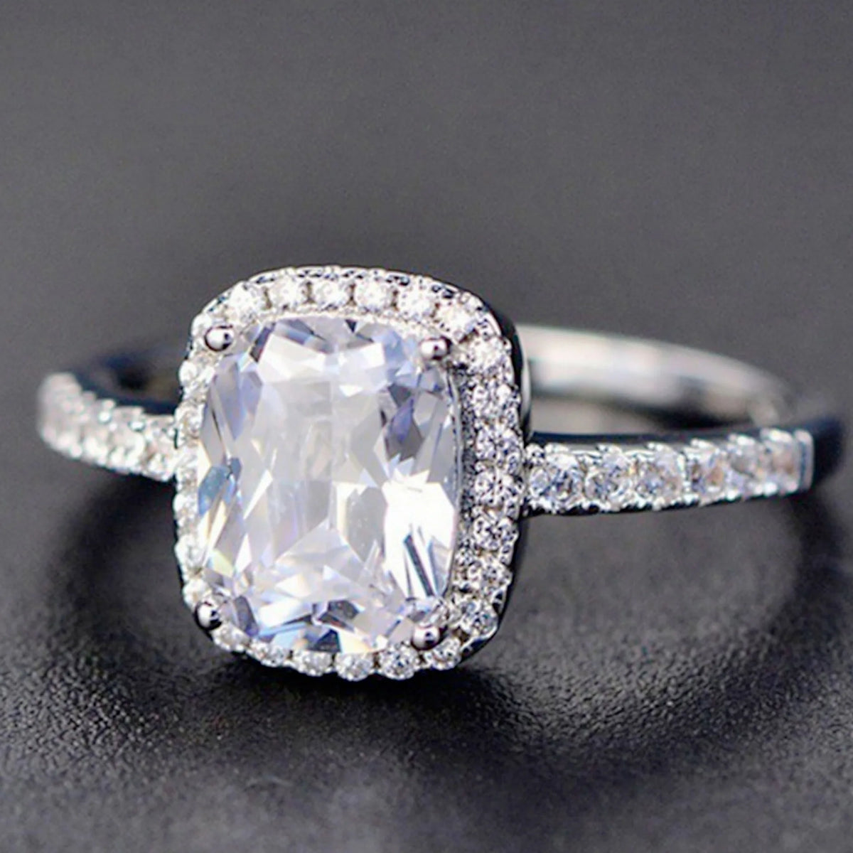New 925 Sterling Silver Ring Shines Simplicity Crystal Zircon Fashion Exquisite For women Jewelry Wedding Engagement Gift Party
