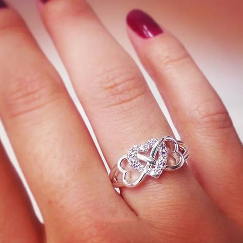 925 Sterling Silver Rings 6-9 Size Exquisite AAA Zircon For Women Exquisite Student Girlfriend Jewelry Accessories Wedding Fash