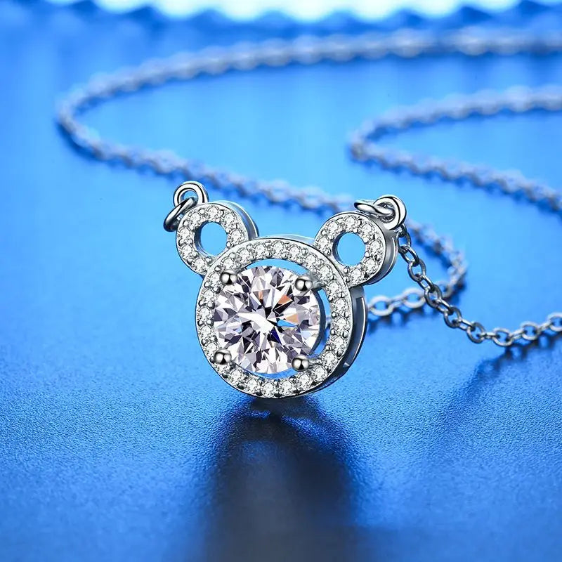 925 Sterling Silver Necklace Pendant AAA Zircon For Women Fashion Exquisite Student Girlfriend Jewelry Accessories Heart Gift