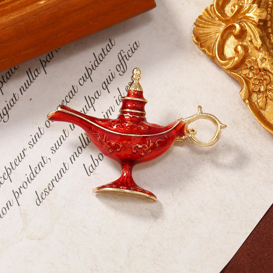 EASYA Fashion Retro Lamp Brooches Men's Suit Collar Lapel Brooch Pin Men Wedding Banquet Fashion Jewelry