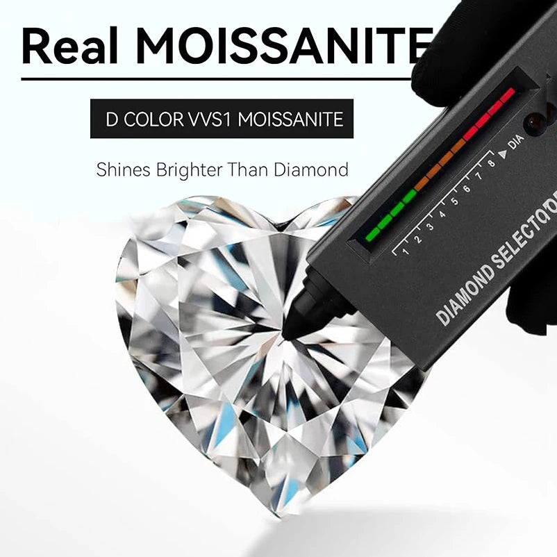 Heart Cut Pink 2CT Total Moissanite Necklace Earring Set S925 Sterling Silver GRA Certified Pass Diamond Tester Wedding Party Fine Jewelry Gift For Women