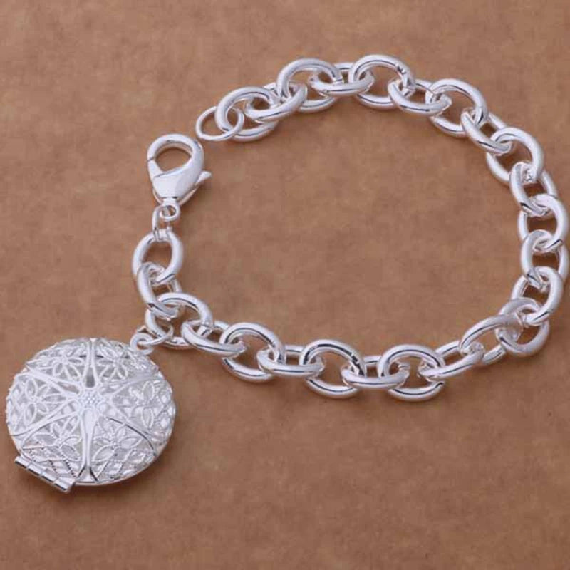 925 Sterling Silver Bracelet Picture frame High Quality Romance Chain For Women Fashion Engagement Party Wedding Jewelry Gift