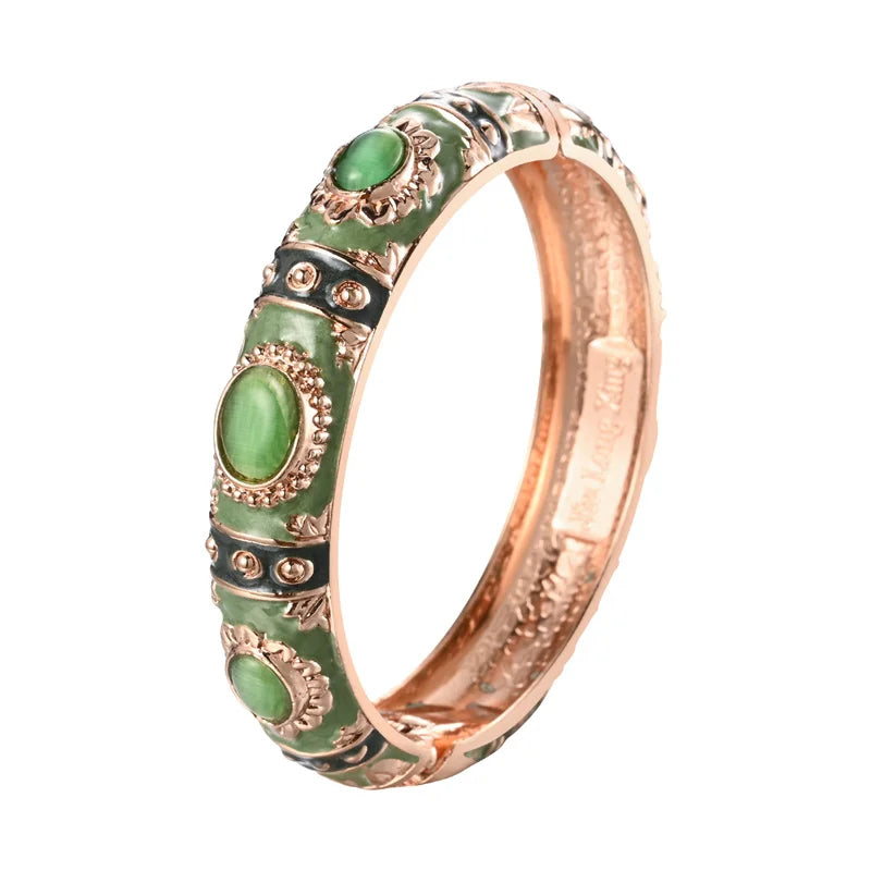 1/5 PCS Enamel Bracelet For Women Bangle On Hand Cloisonne Women's Hand Bracelets India African Jewelry Bohemian Designer Gifts