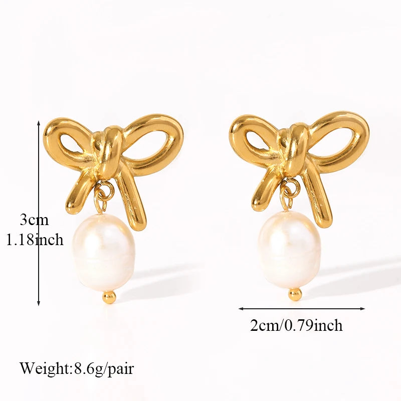 EILIECK 316L Stainless Steel Metal Flower Ear Dangle Piercing Earrings For Women Fashion New Jewelry Lady Gift Party сережки