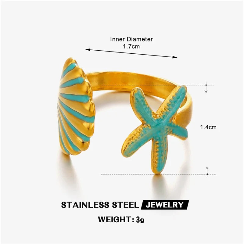 EILIECK Minimalist Classic 18K Gold Color Plated Butterfly Zircon Adjustable Ring Hypoallergenic Stainless Steel Jewelry Gift