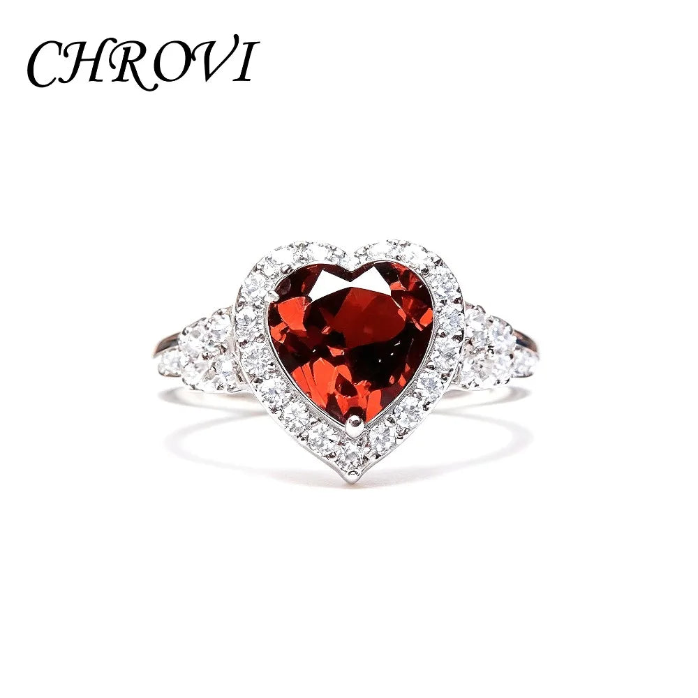 Light luxury 925 sterling silver new Palan set of ring, pendant, earrings, studs, sweet heart, fashionable and simple