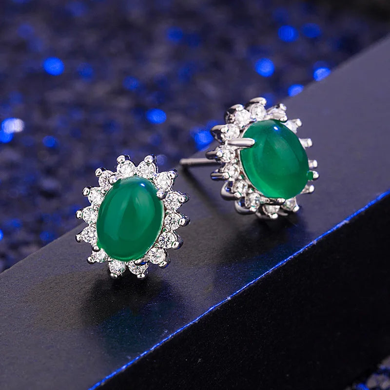 New 925 Sterling Silver Earrings AAA Zircon For Women Exquisite Student Girlfriend Jewelry Accessories Wedding Fashion Gift