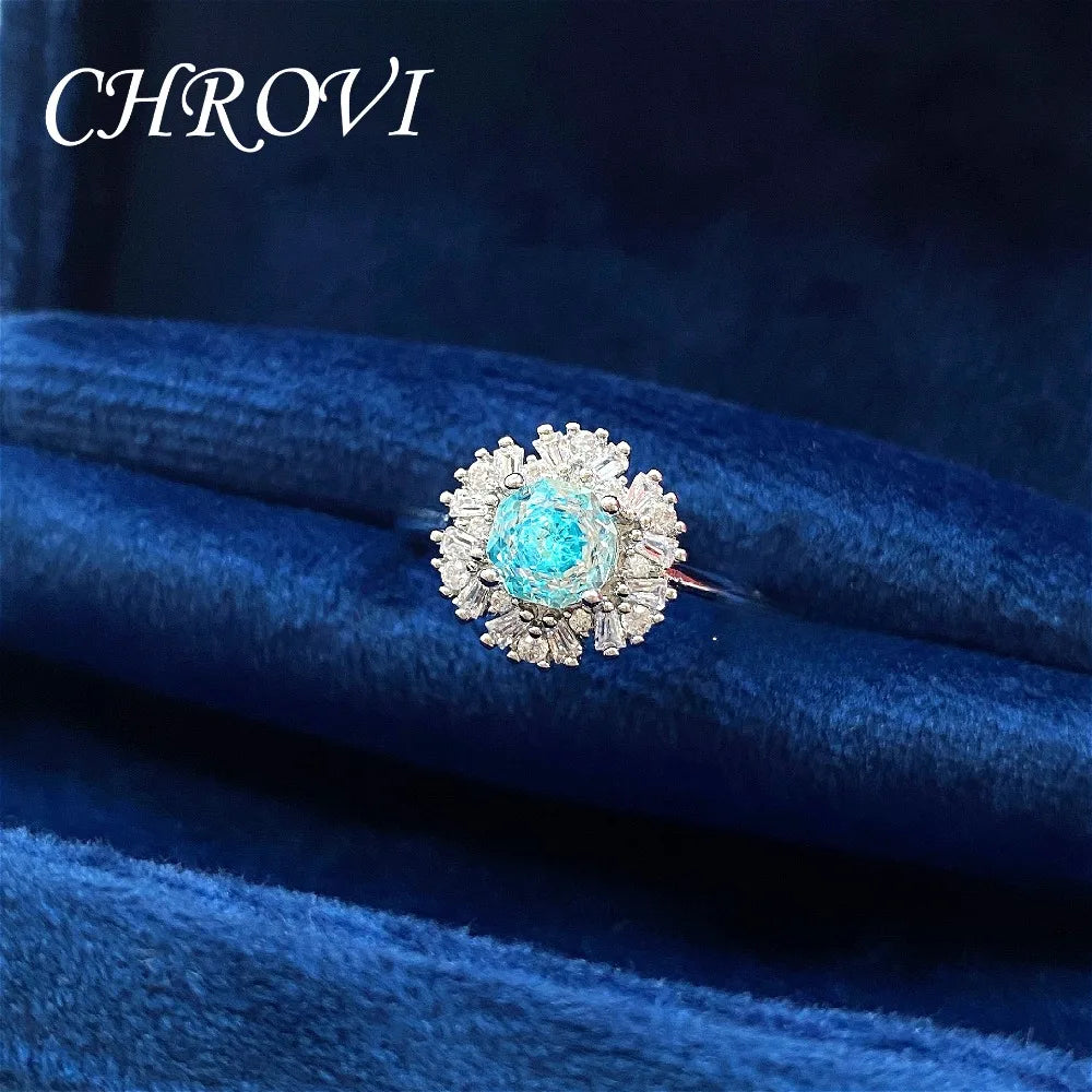 Light luxury 925 sterling silver octagonal millennium rose ring with high-grade square diamond women's ring