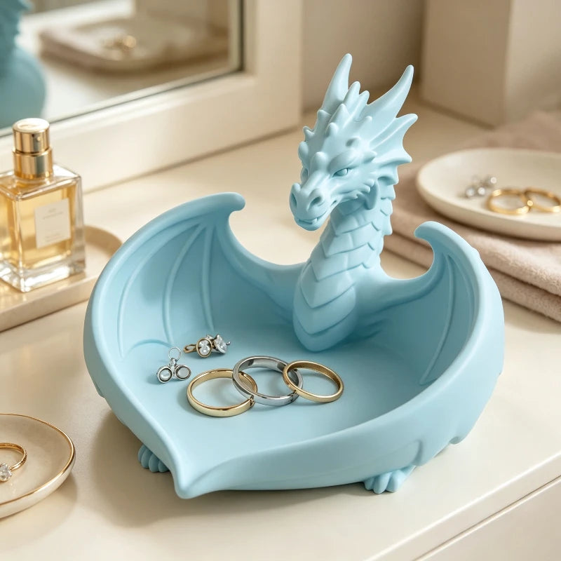 Minimalist Dragon Shape Jewelry Storage Tray INS White Mini Key Tray Simple Elegant Bracelets Organizer Room Decor