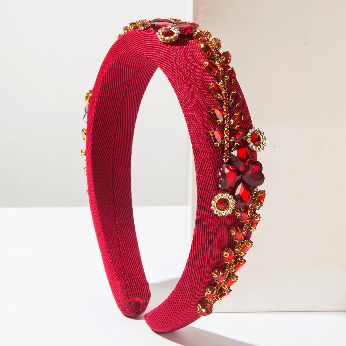 Cross Border New Fashionable Diamond Studded leaf Shaped Headband  With High-End Feel,   Beautiful Banquet Headband