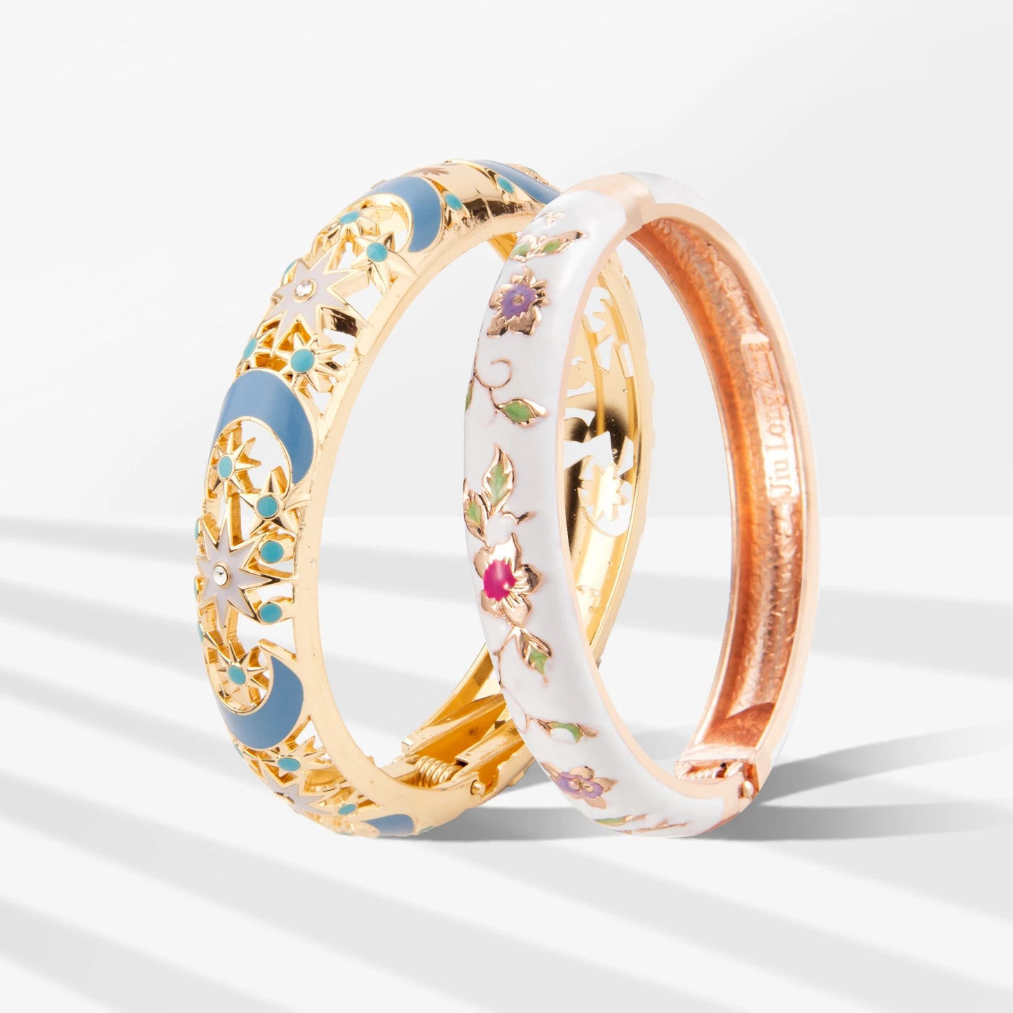 1/2PC Bangle For Women Cloisonne Bracelet On Hand Double Enamel Bangle Set Indian Style Arab Women's Jewelry Accessories Trendy