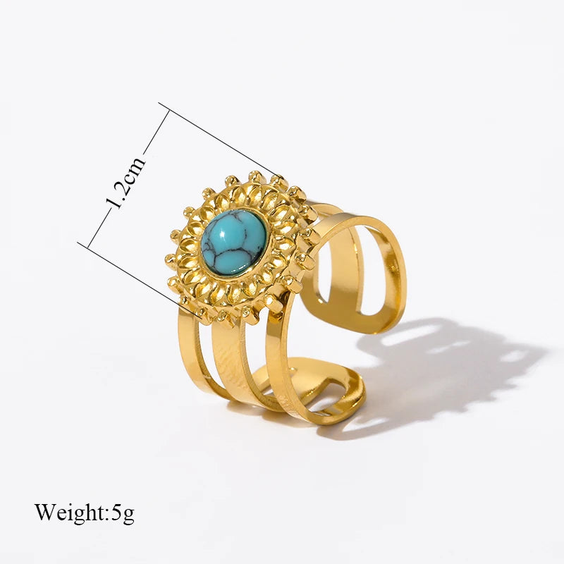 EILIECK 316L Stainless Steel Open Cuff Rings For Women Girl New Fashion Personality Non-fading Jewelry Gift Party кольцо женское