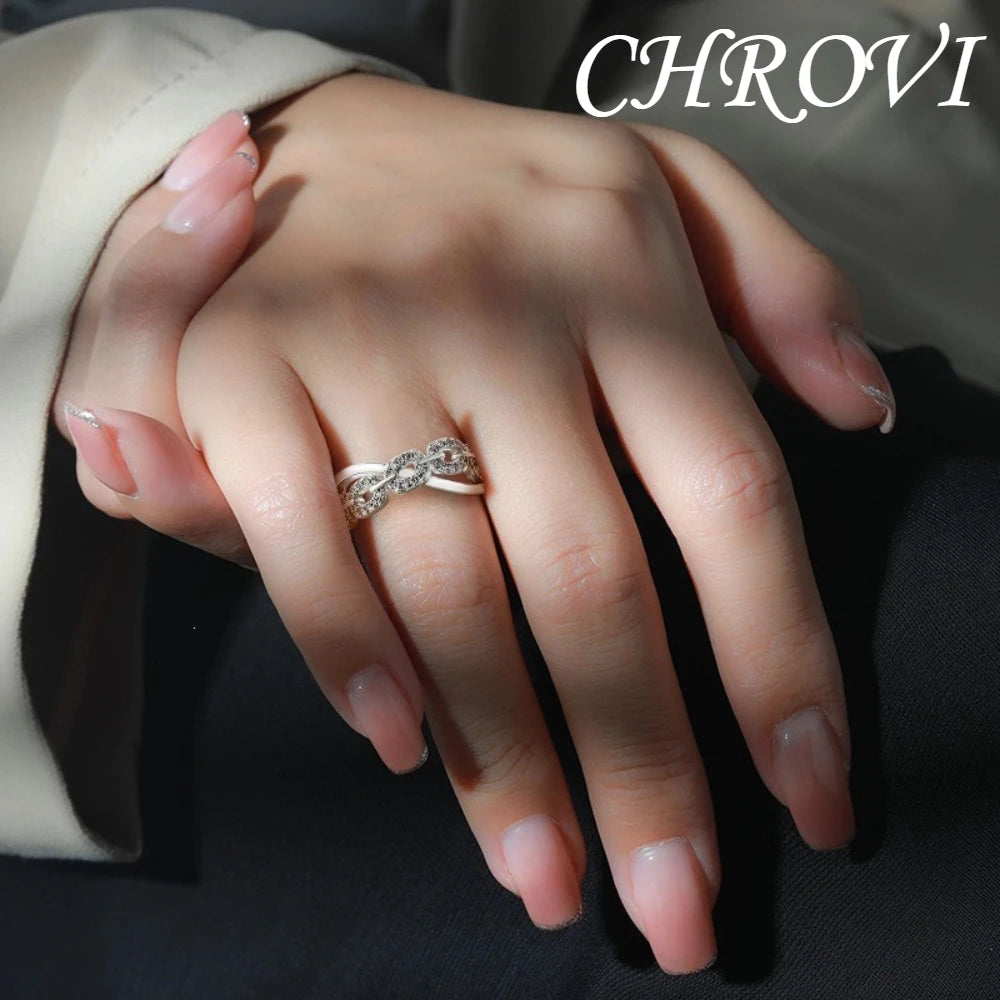 Luxury-Style 925 Sterling Silver Ring Set with Diamonds - Fashionable, Trendy, Personalized Finger Ring for Women