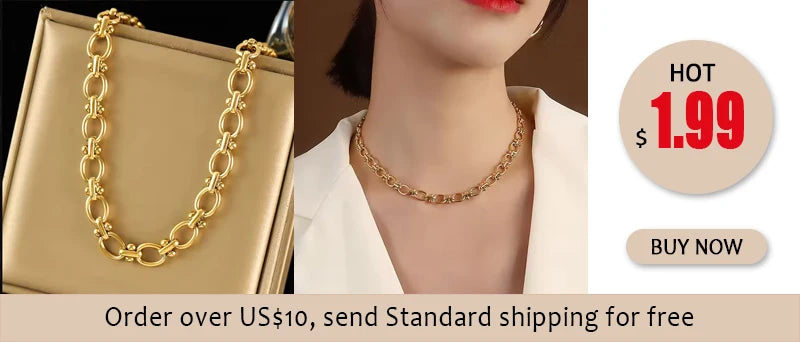 EILIECK Women's Heart Long Pendant Y-shaped Necklace 18K Gold-plated Stainless Steel Neck Chain Daily Water-resistant Jewelry