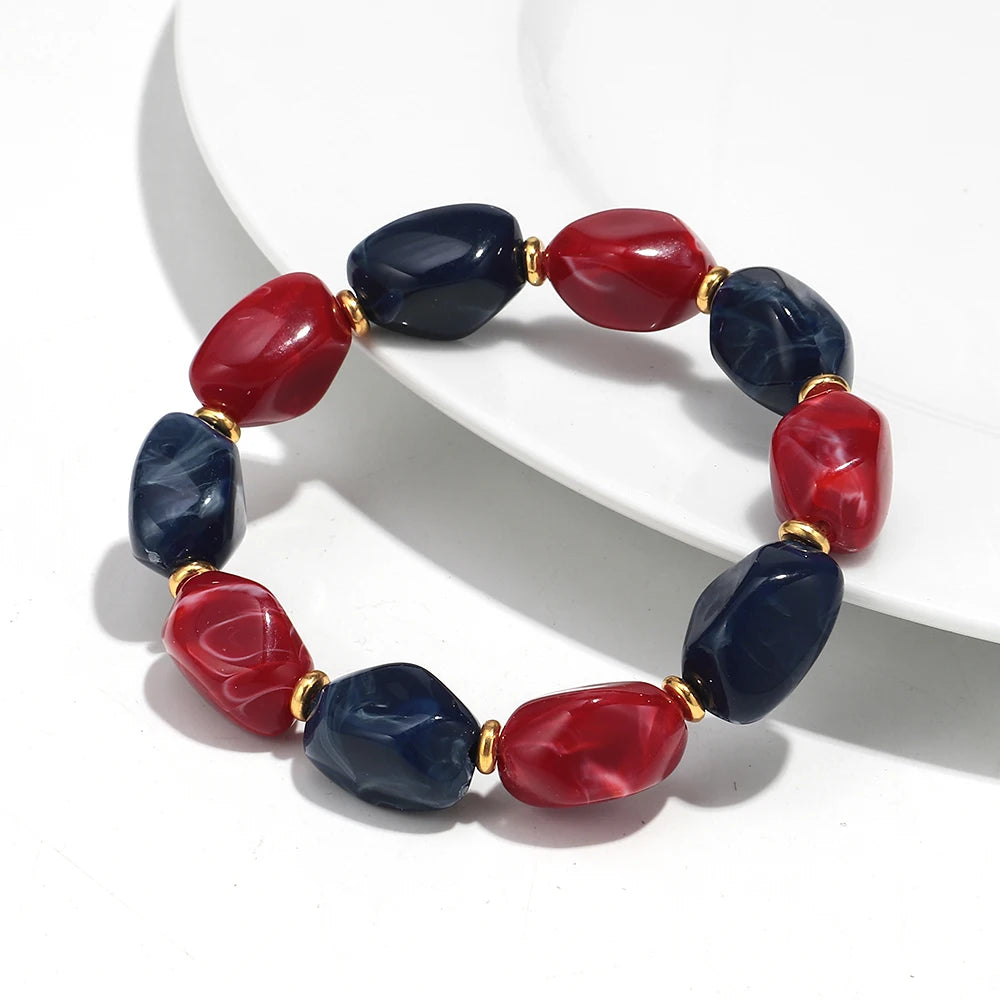 Trendy Resin Purple Wide Geometric Chunky Bangles for Women Fashion Acrylic Beaded Bangle Bracelets Party Jewelry Gifts