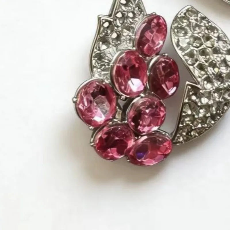 NISHIZAWA Flowers Clip Earrings for Women Rhinestones Vintage Court Style Jewelry Luxury Fashion Elegant Clothing Pins