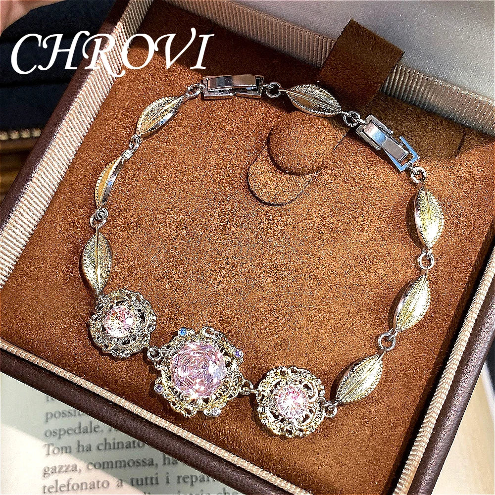 Luxury-Style 925 Sterling Silver Octagonal Millennium Rose Beaded Hand Chain for Women - Fashionable and Versatile Accessory