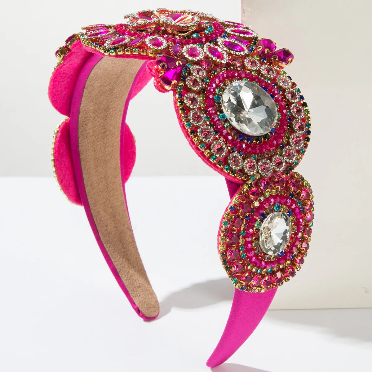 Full Rhinestones Hair Accessories Baroque Vintage Sparkly  Dinner Party Headband American Style Elegant Headwear