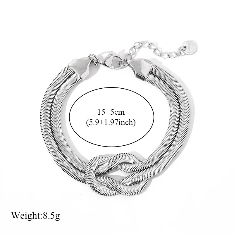 EILIECK 316L Stainless Steel Gold Color Thick Chain Bracelet For Women Men New Trendy Waterproof Wrist Chain Jewelry Gift Party