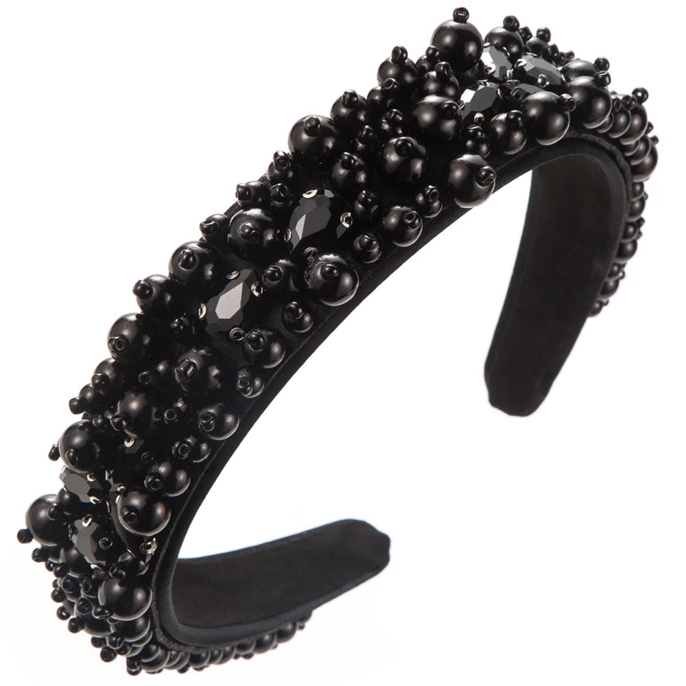 Handwoven Beaded Headbands From Europe and America, Baroque Studded Headbands, Simple and Fashionable, Versatile Hair Accessorie