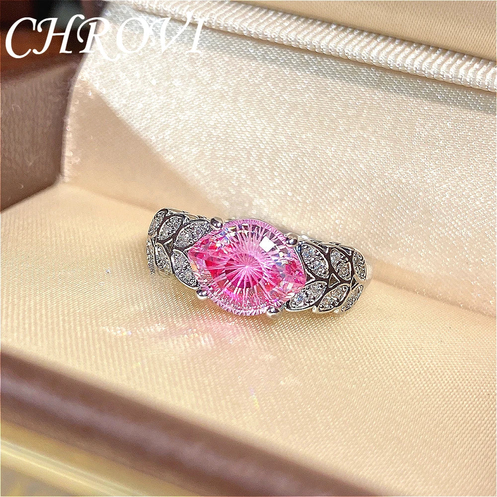 Luxury 925 Sterling Silver New Model Flashing Devil's Eye Ring High-End Fashion Micro-set Wheat-shaped Precious Gemstone Ring