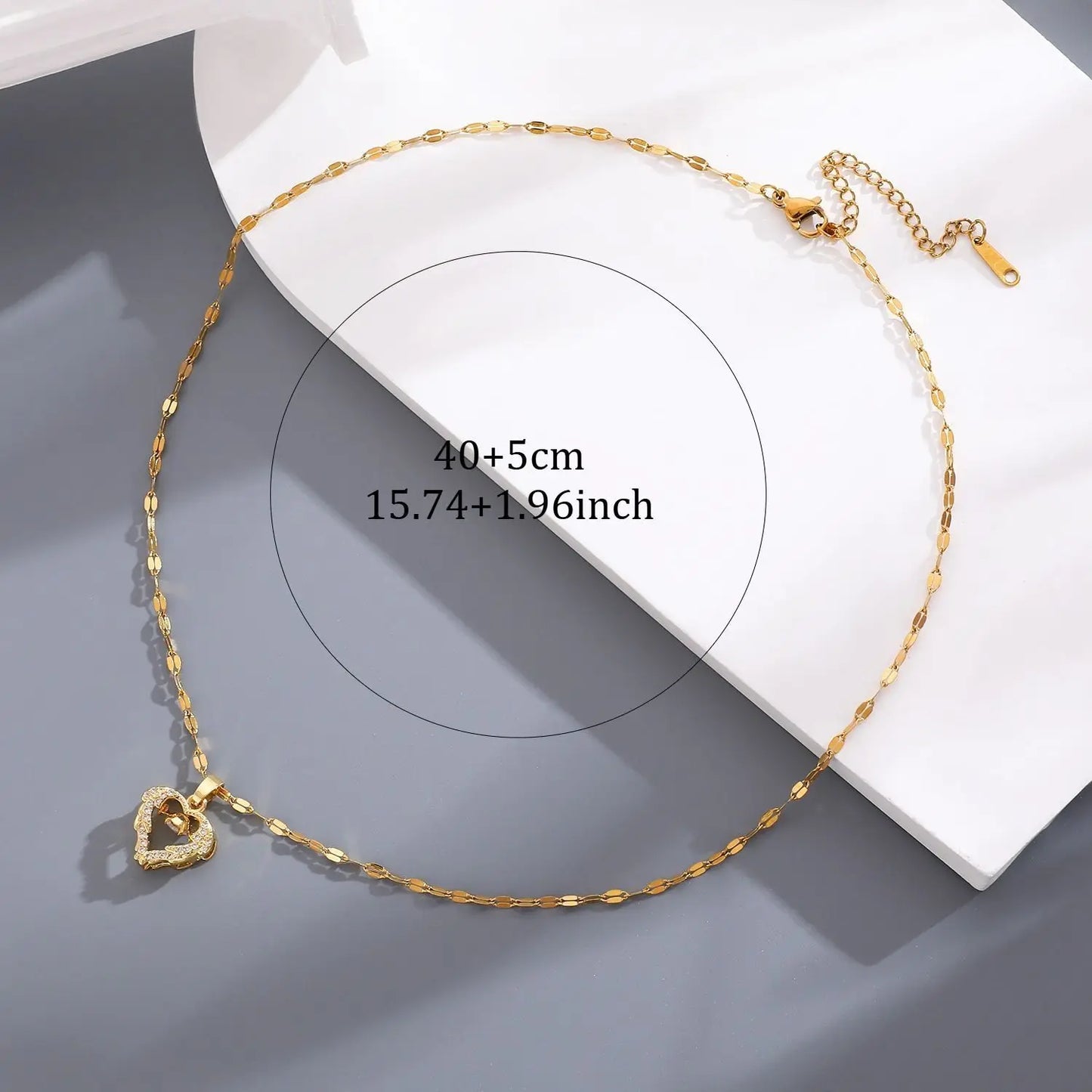 Japanese and Korean style love soul dynamic ocean heart, internet famous collarbone chain, new pendant design, titanium steel ch