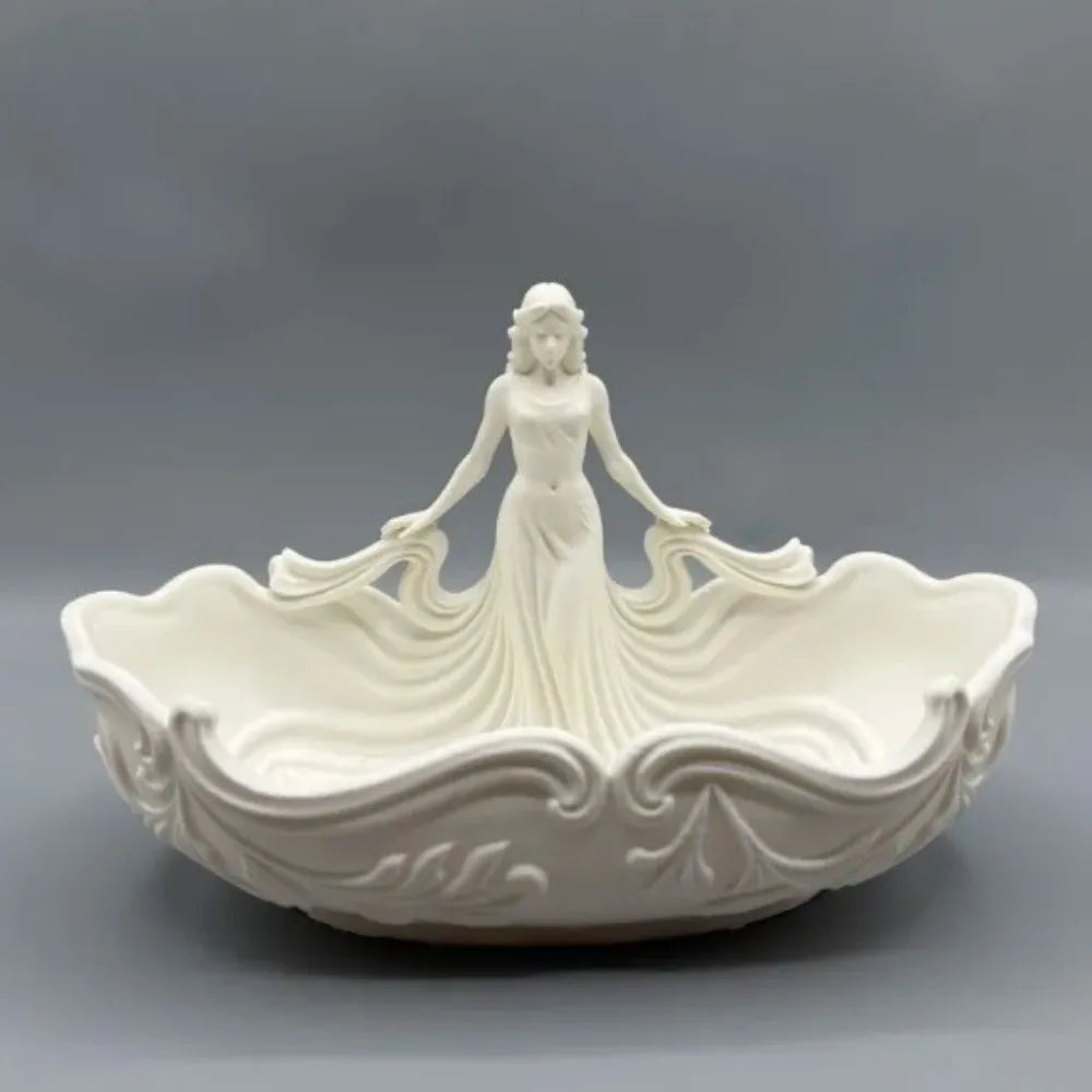 Decoration Elegant Jewelry Storage Tray Simple Statue-Shaped Home Desktop Tray Entryway Decoration Tray Nightstand