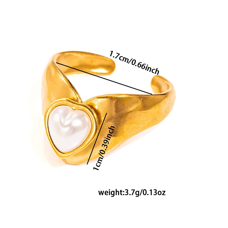ANENJERY 316L Stainless Steel Turquoise Zircon Hollow Open Multi Layered Ring for Women Vintage Niche Jewelry Gifts Wholesale