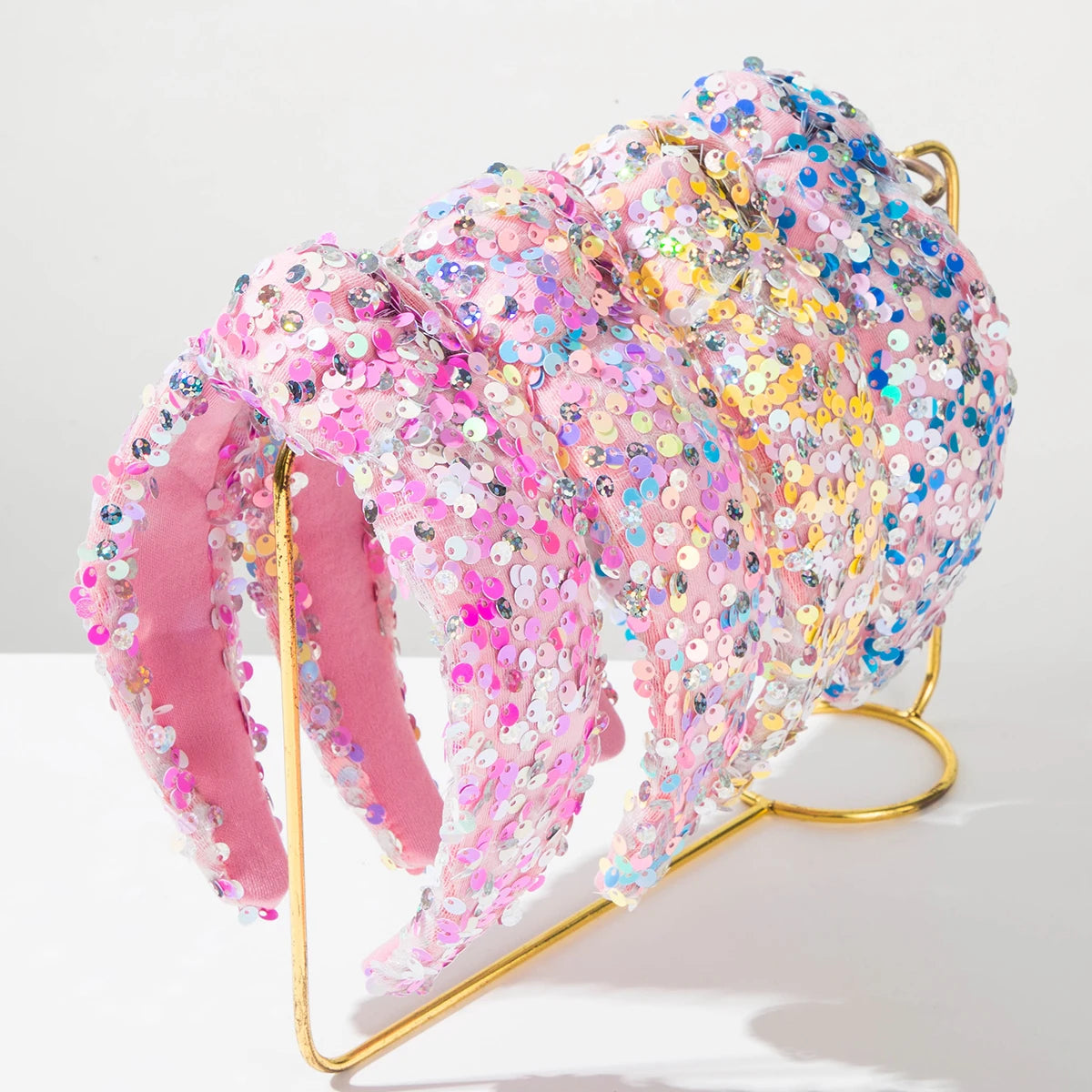 New Fashionable Sweet And Fresh Headband For Women With High Luxury And Versatile High Headtop Wide Edge Knot Hair Accessories