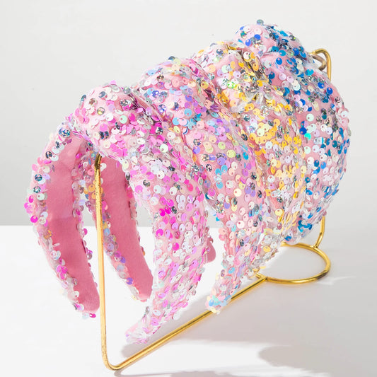 New Fashionable Sweet And Fresh Headband For Women With High Luxury And Versatile High Headtop Wide Edge Knot Hair Accessories