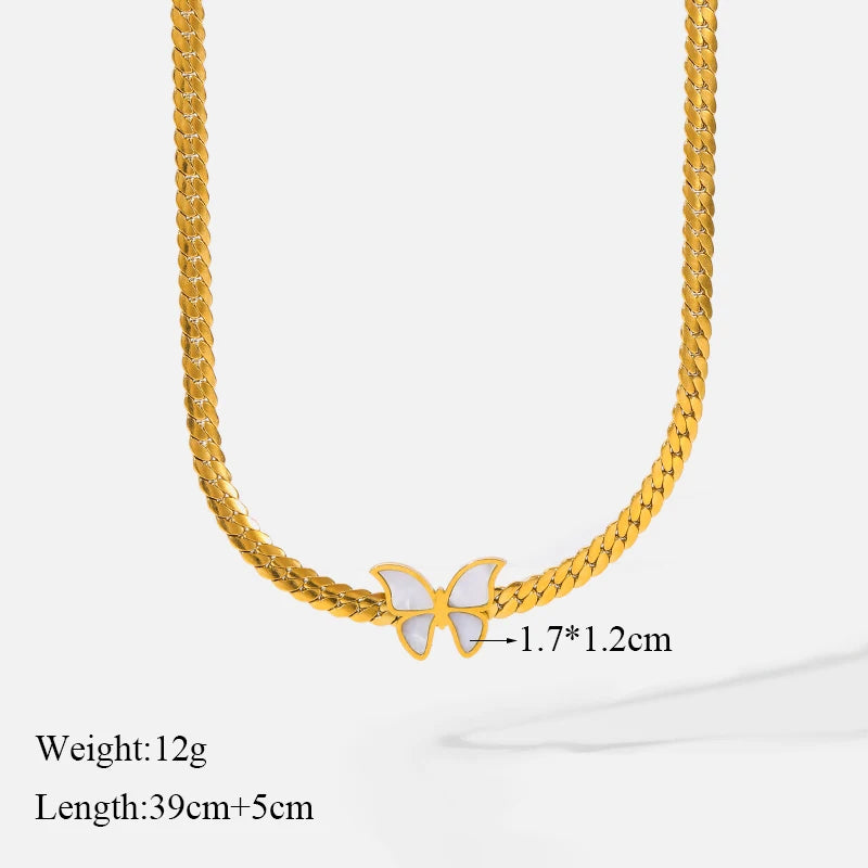 EILIECK 316L Stainless Steel Heart Chokers Necklace For Women New Fashion Collar Neck Chain Waterproof Gold Color Jewelry Gift