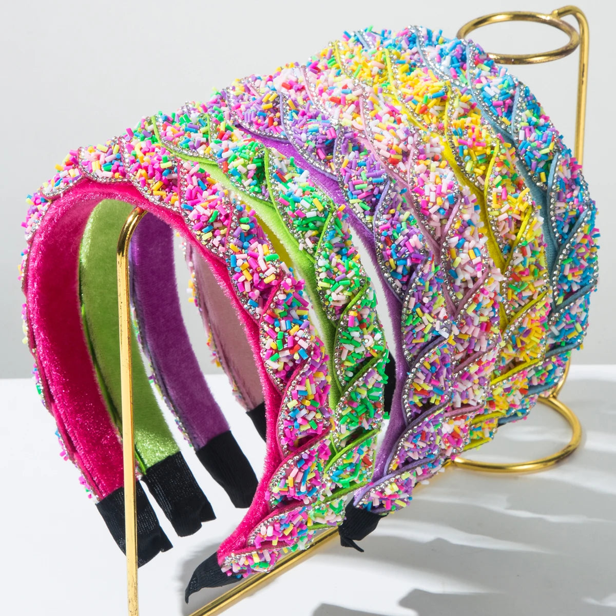 New Baroque Headband From Europe and America, Sweet Candy Colored, Cute Woven Headband, High Skull Top, Beautiful Headband