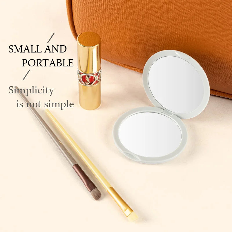 LED Compact Mirror with 1X/10X Magnification Portable Folding Handheld Small Pocket LED Travel Makeup Mirror for Daily Use/Gift/