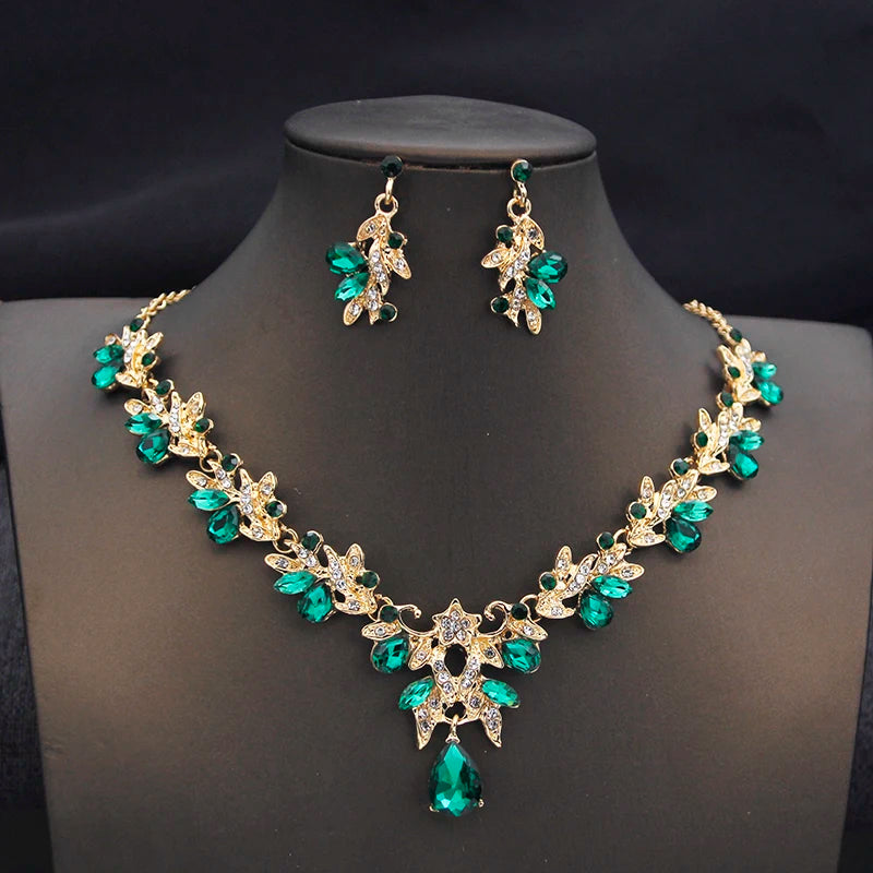 Butterfly Collar Opal Pink Bridal Jewelry Sets for Women Choker Necklace Earring Set Wedding Bride Jewelry Sets 3 Pcs Gifts