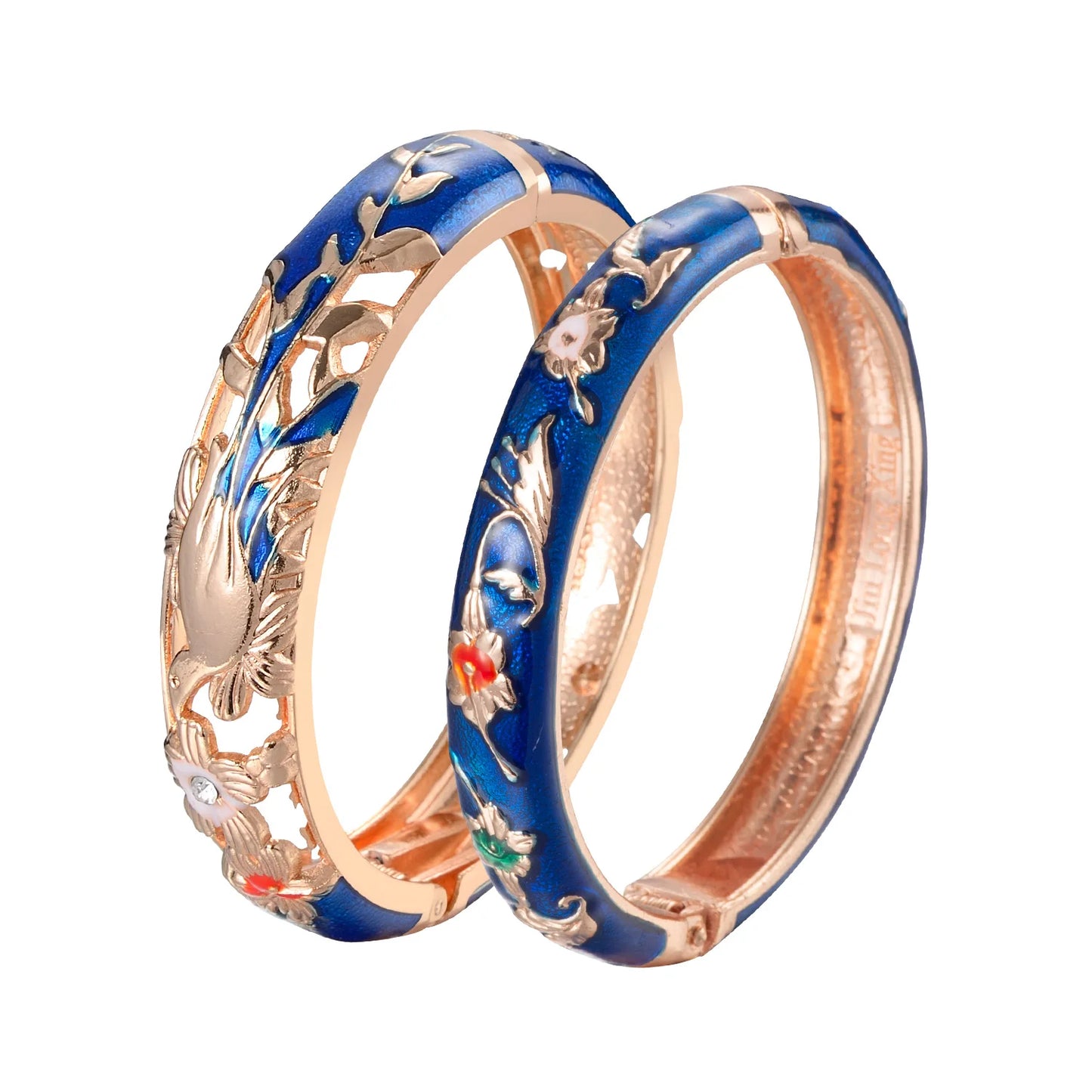 Hollow Bangles For Women Bracelets On Hand Bird Cloisonne Enamel Jewelry Women's Hand Bracelet Female Bangle Gifts For Wife Girl