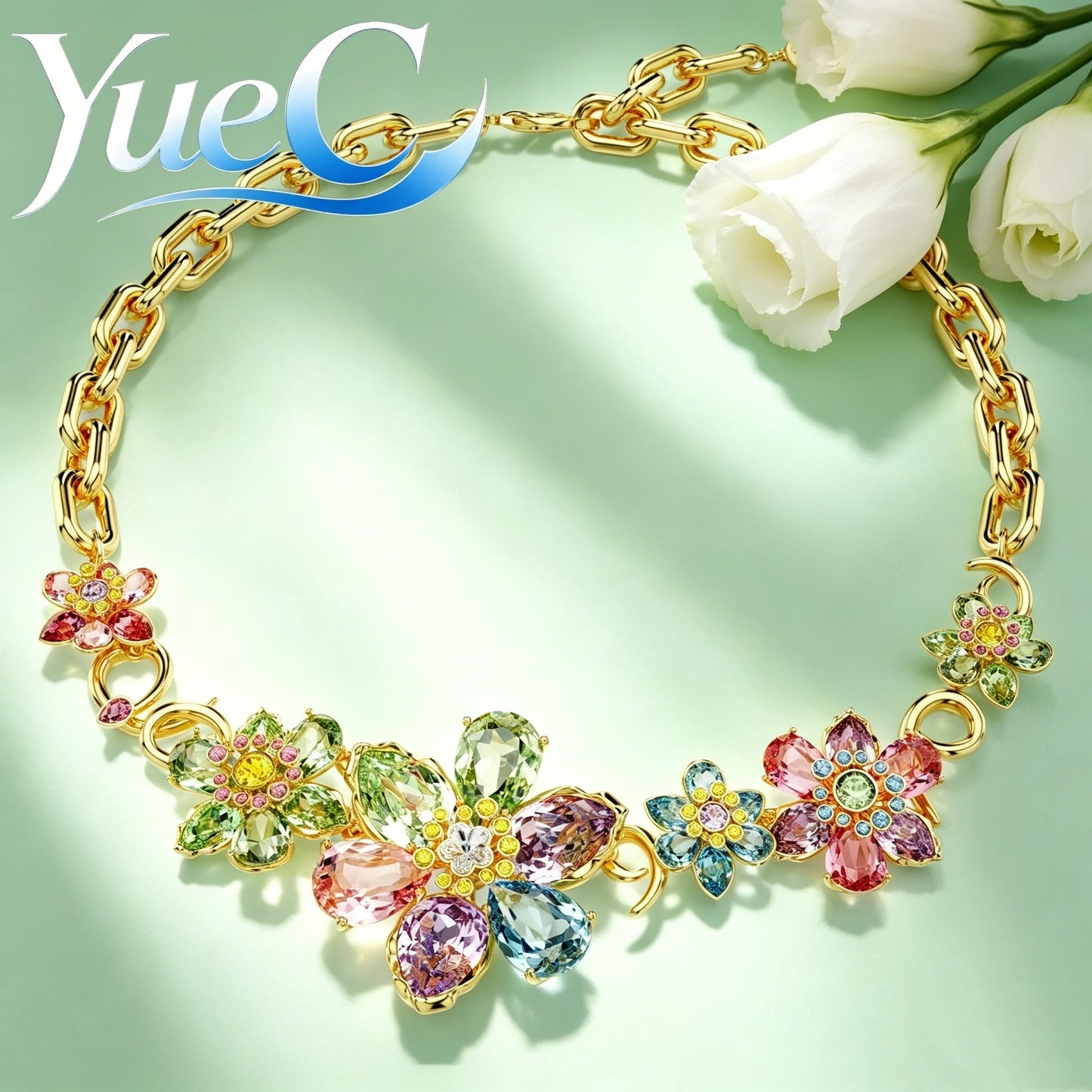 2026 YueC NEW Original Product: Flower Necklace, Butterfly Earrings, Light Luxury Charm Bracelet, Niche Design, Exquisit