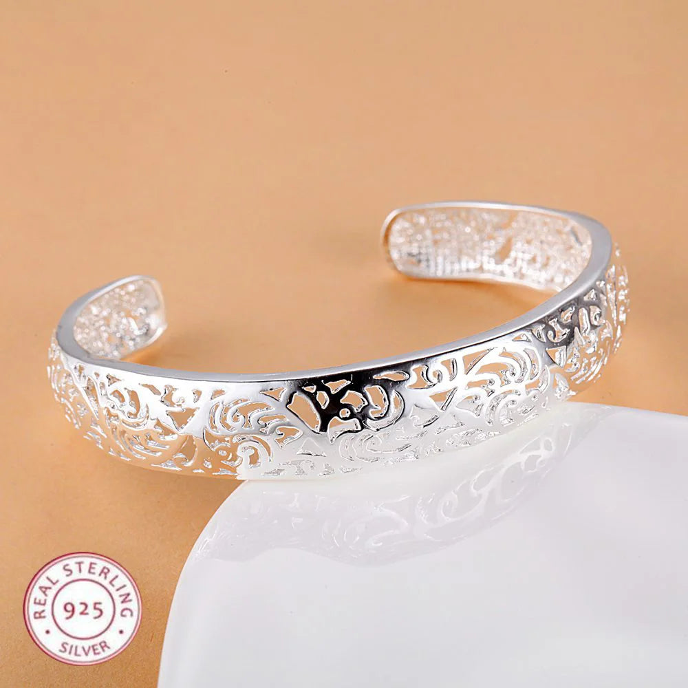 Hot 925 Sterling Silver Bracelet High Quality For Woman Fashion Engagement Party Wedding Jewelry Gift