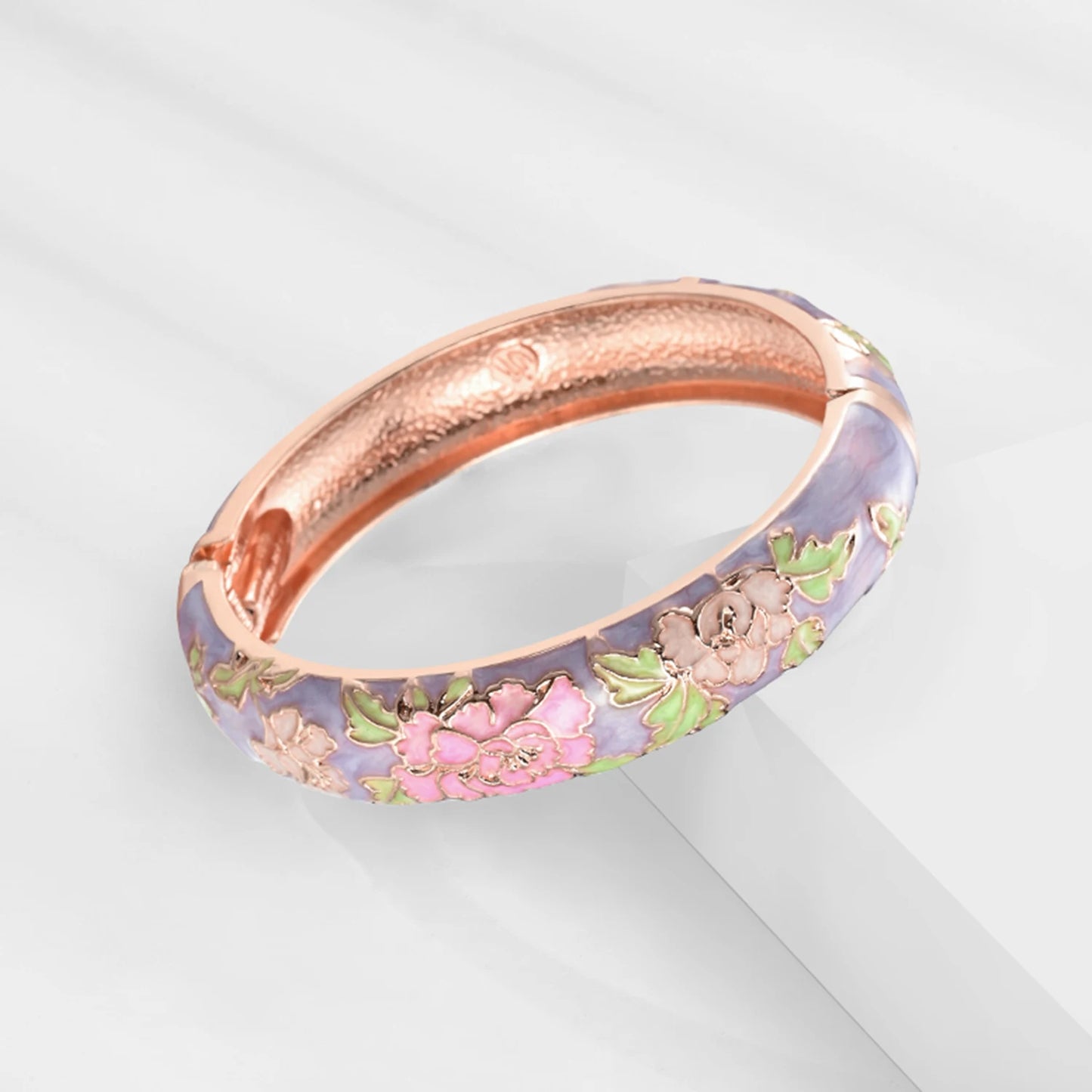 1/6 PCS Purple Enamel Bangle On Hand Cloisonne Bracelet For Women India Women's Hand Bracelets African Jewelry Hawaiian Bohemian