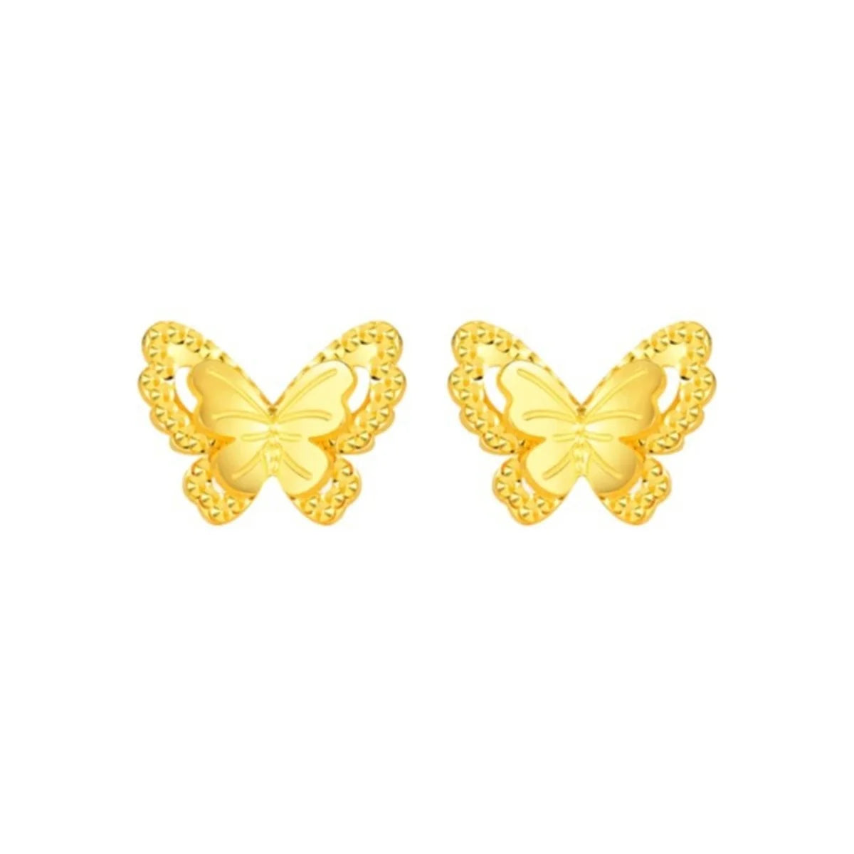 Small Butterfly Luxury Charm Female Meatl Fashion Stud Earrings Gold Color Wedding Jewelry For Women