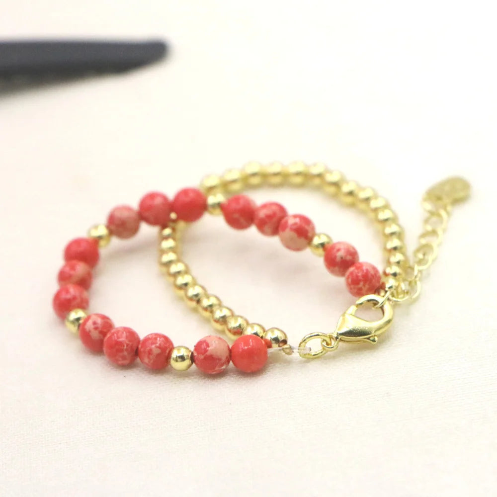 Lovely Fashion Natural Stone Bead Bracelet Baby Girls Lobster Clasp Accessories Girls Yoga Christmas Wedding Gift Jewelry Charm