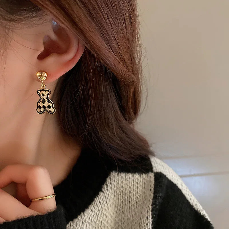 Cute Acrylic Candy Gummy Bear Dangle Earrings for Women Rainbow Bear CZ Hoop Earrings 2026 Fashion Sweet Girl Jewelry