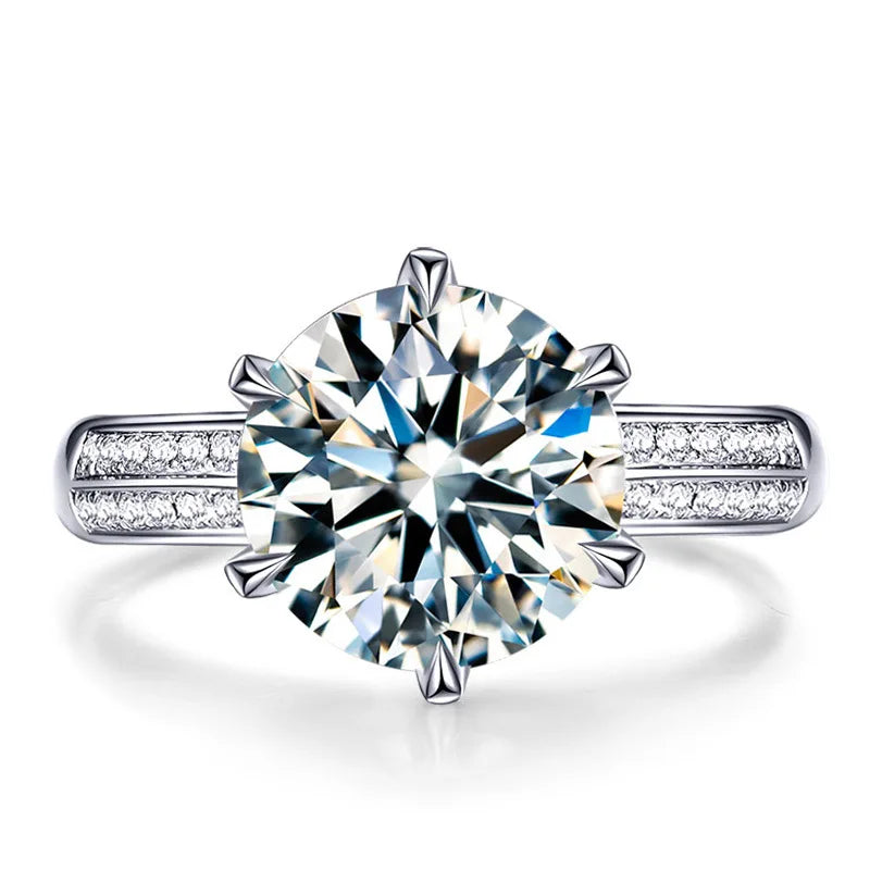 New 925 Sterling Silver 6A Zircon Ring Luxury Shines Simplicity Fashion Exquisite For women Wedding Engagement Jewelry
